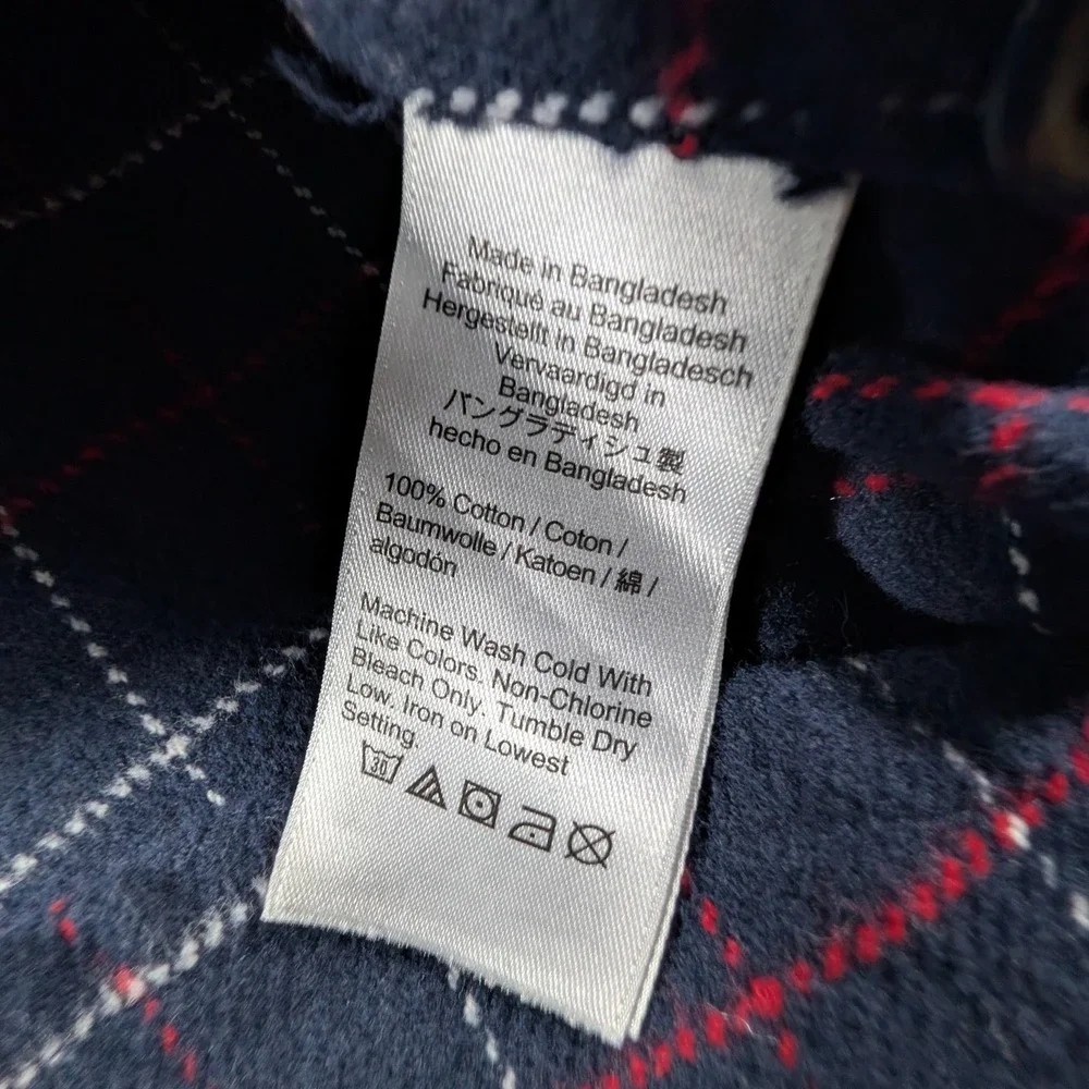 J. Crew Oarsman Thick Flannel Shirt Mens XL Windowpane‎ Plaid Long Sleeve